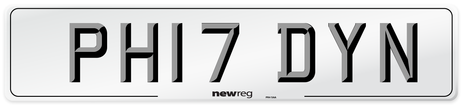PH17 DYN Number Plate from New Reg